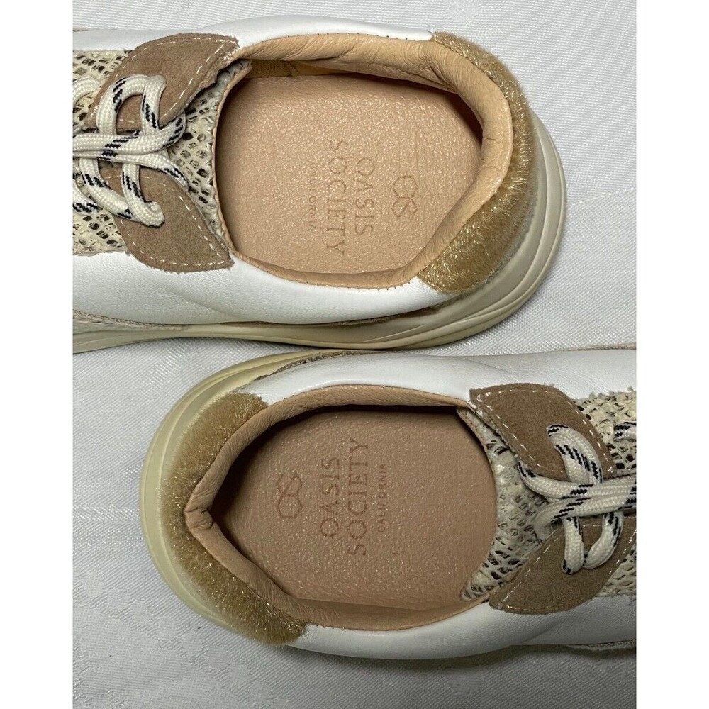 Oasis Society Size 6 Leopard Cheetah Beige Fur Women’s Sneaker w/ Original Laces - Picture 6 of 12
